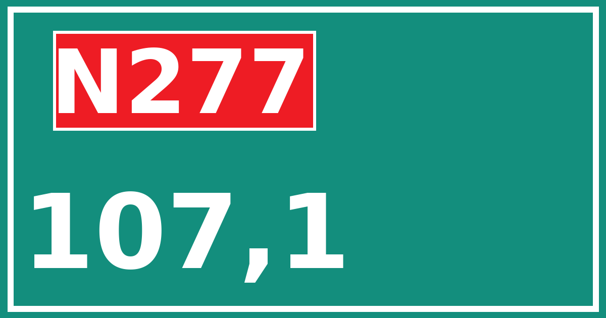 Hectometerbord N277 107,1