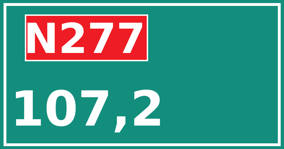 Hectometerbord N277 107,2
