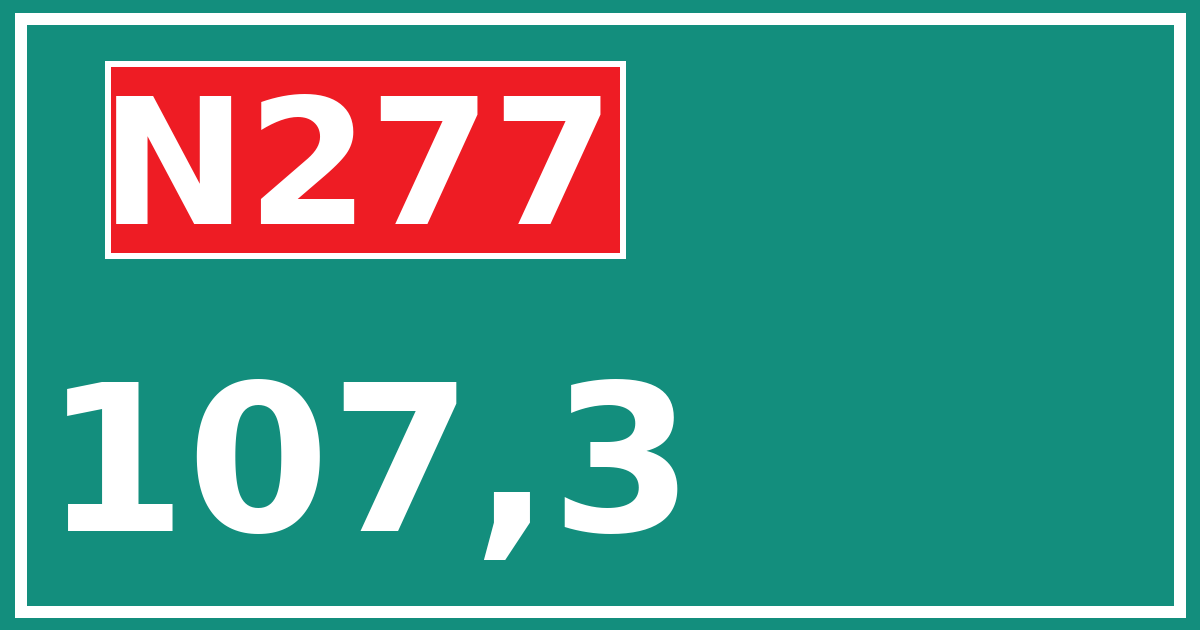 Hectometerbord N277 107,3