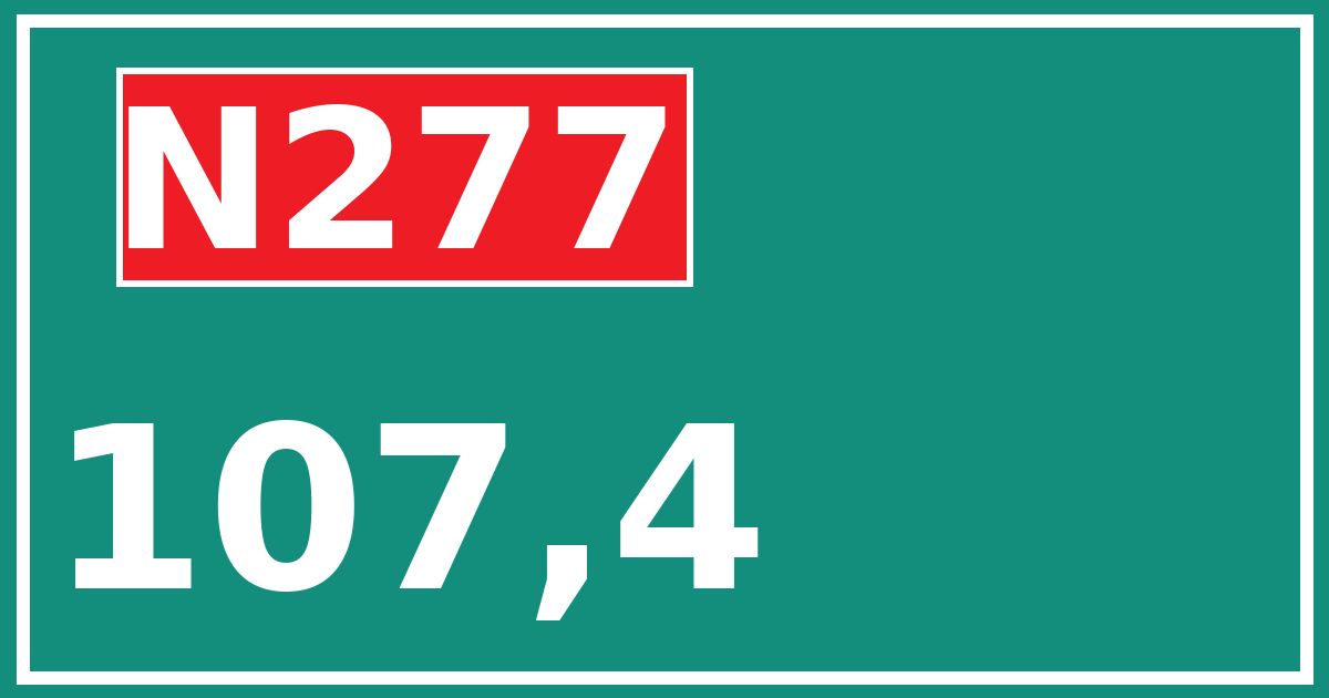 Hectometerbord N277 107,4