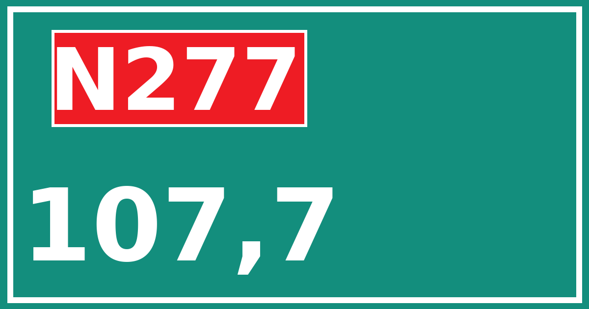 Hectometerbord N277 107,7