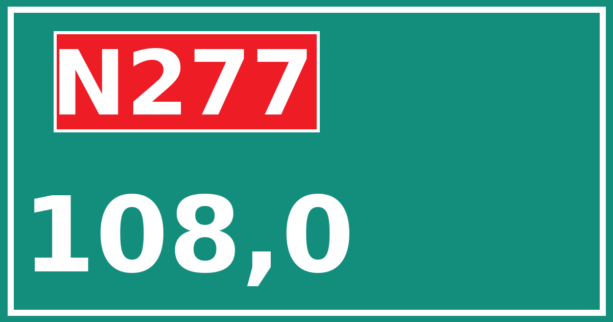Hectometerbord N277 108,0