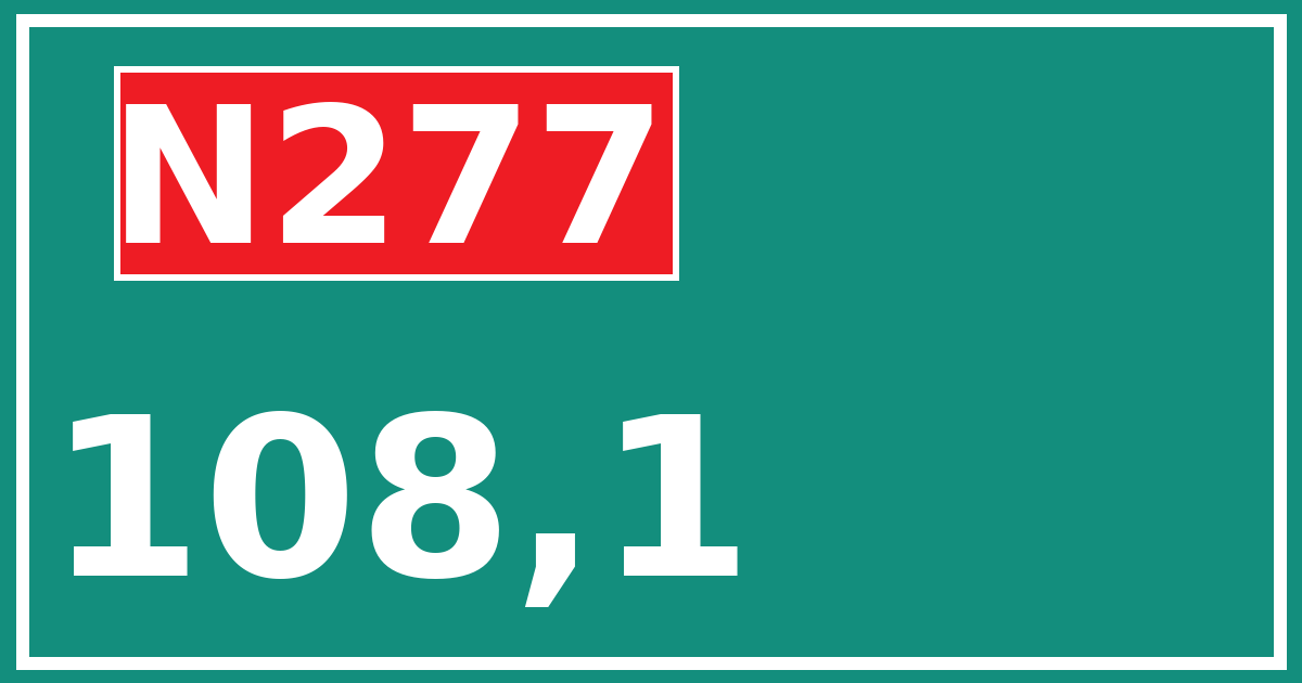 Hectometerbord N277 108,1