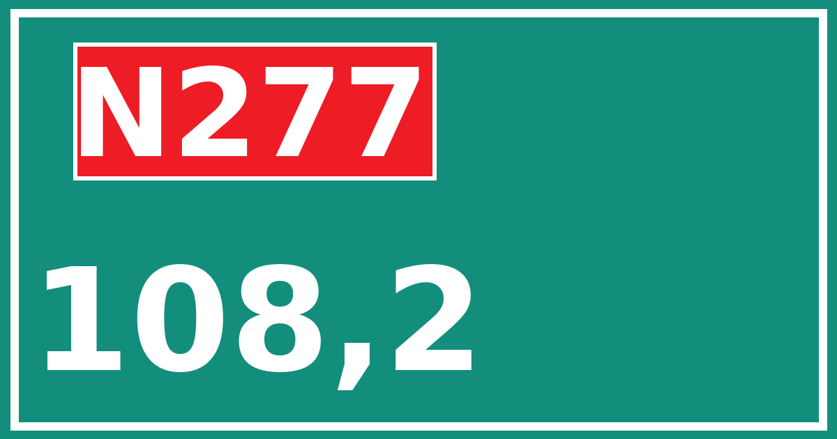 Hectometerbord N277 108,2