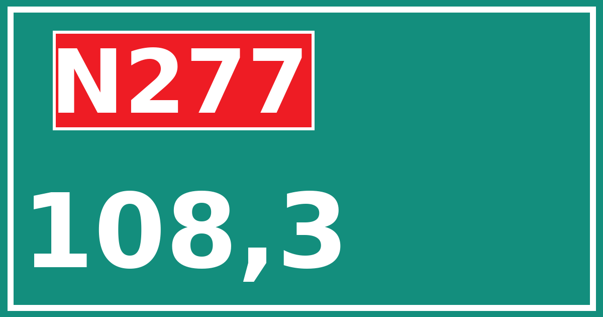 Hectometerbord N277 108,3
