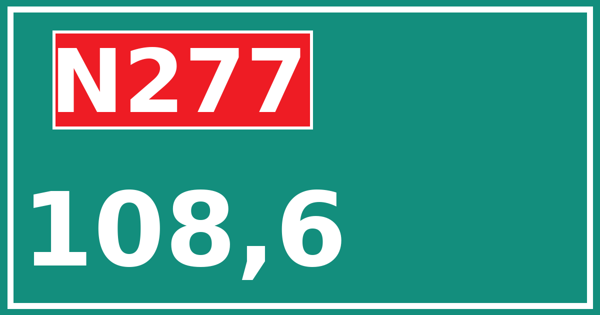 Hectometerbord N277 108,6