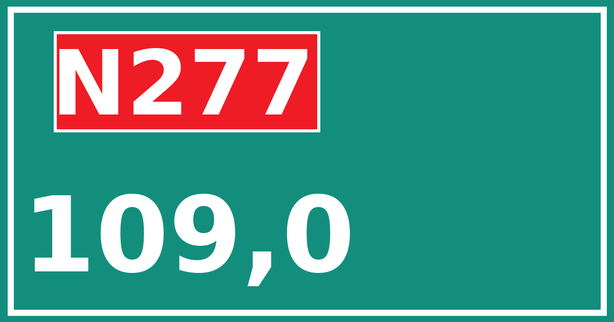 Hectometerbord N277 109,0