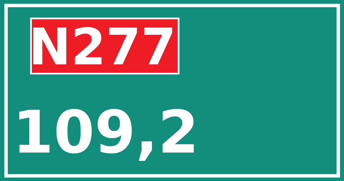 Hectometerbord N277 109,2