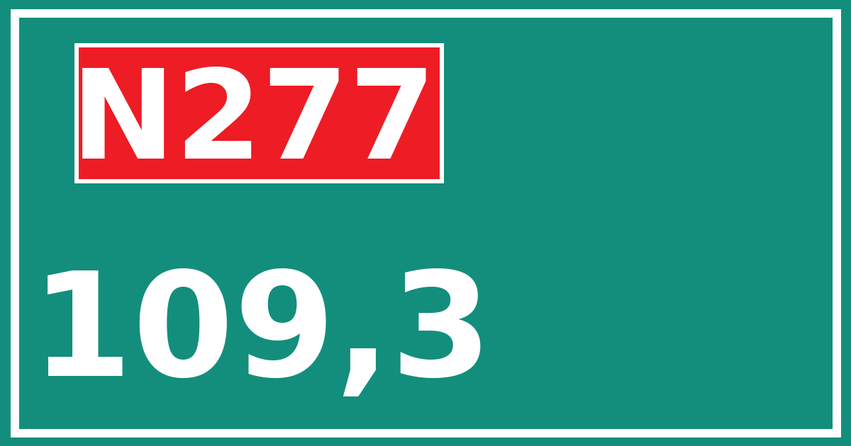 Hectometerbord N277 109,3