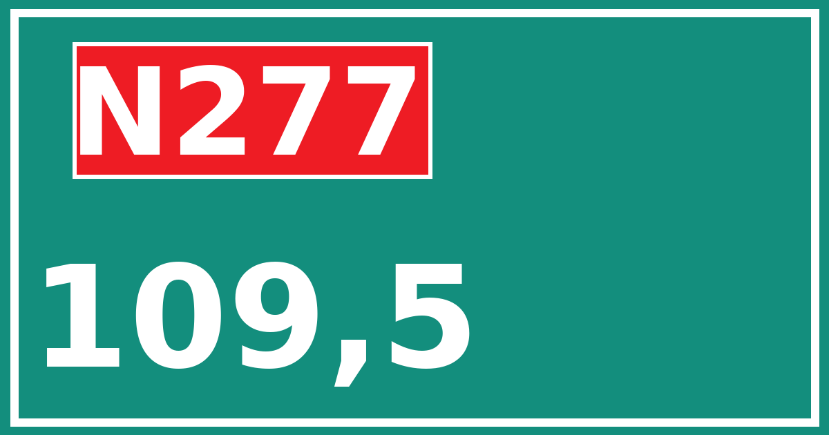 Hectometerbord N277 109,5