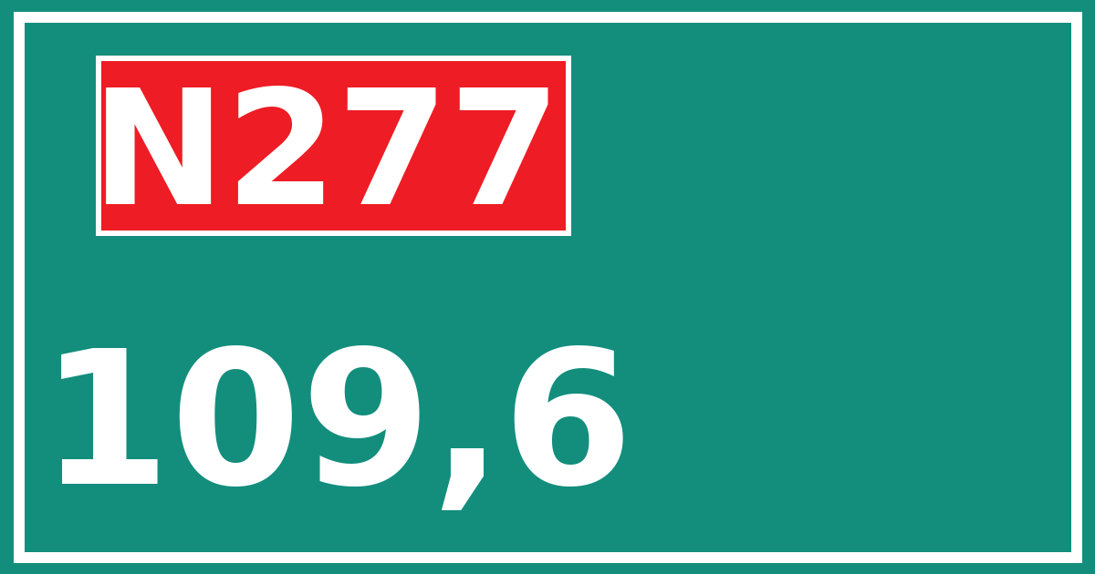 Hectometerbord N277 109,6