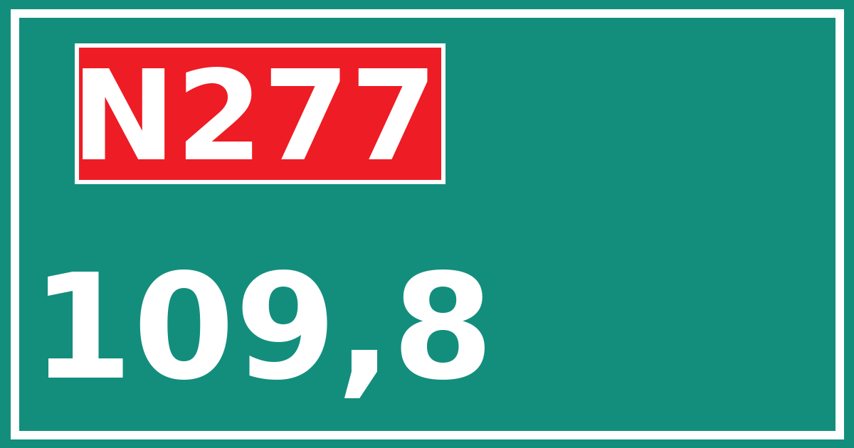 Hectometerbord N277 109,8