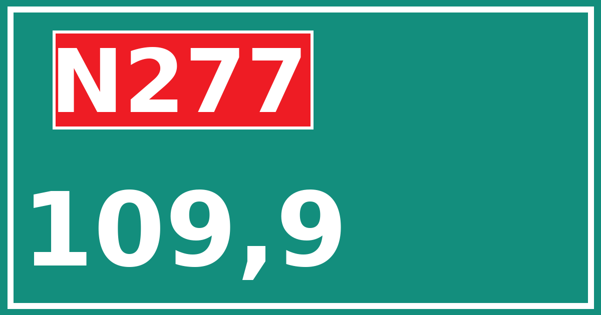 Hectometerbord N277 109,9