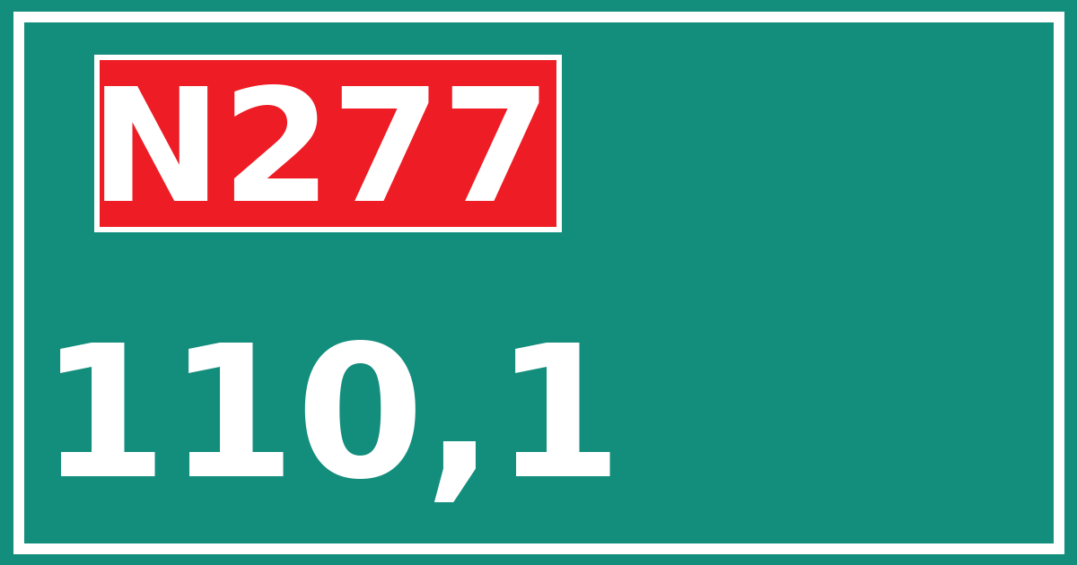 Hectometerbord N277 110,1