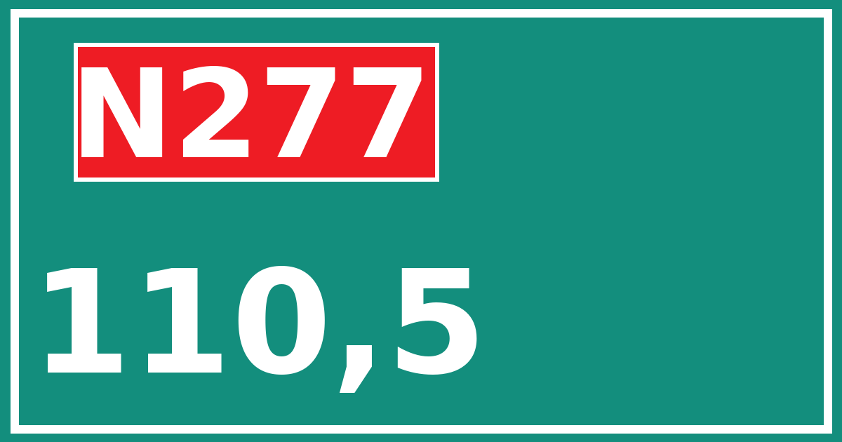 Hectometerbord N277 110,5