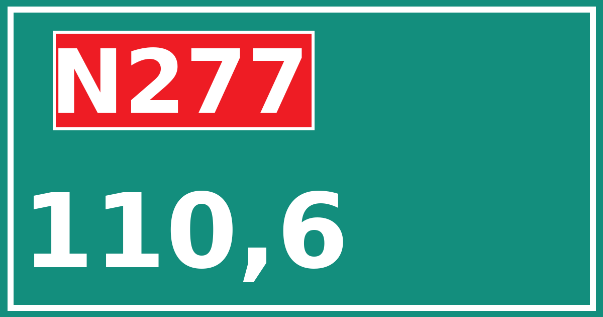 Hectometerbord N277 110,6