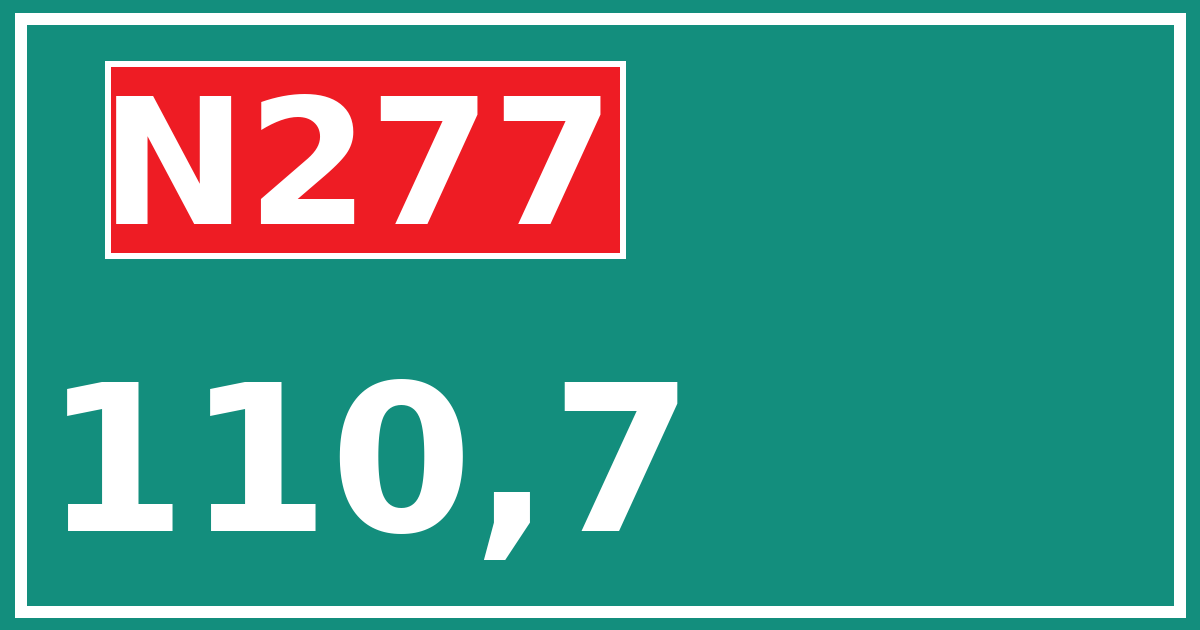 Hectometerbord N277 110,7