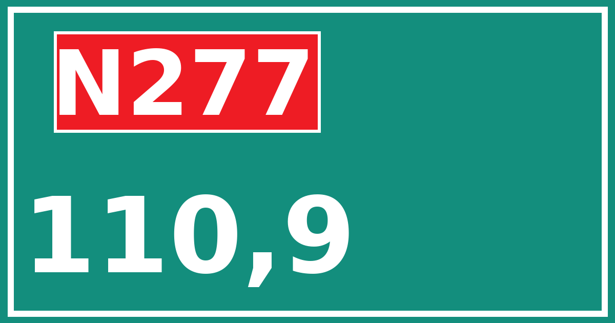 Hectometerbord N277 110,9
