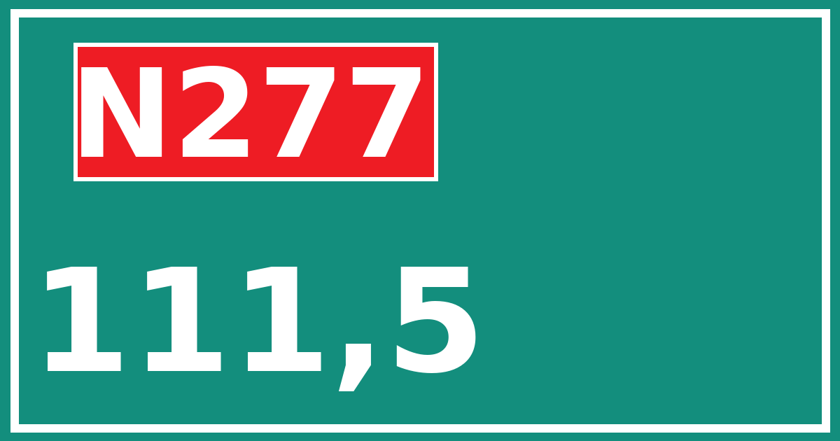 Hectometerbord N277 111,5