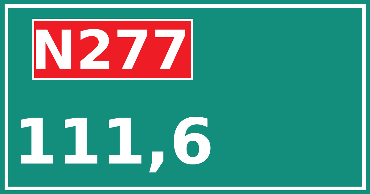 Hectometerbord N277 111,6