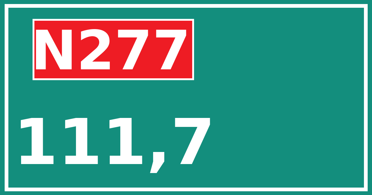 Hectometerbord N277 111,7