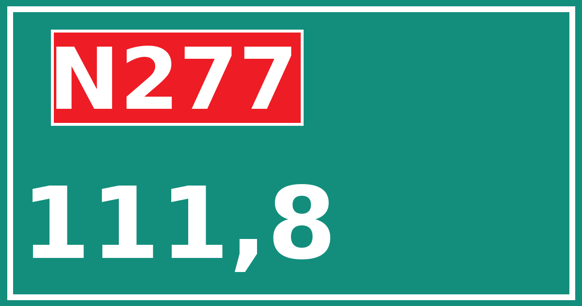 Hectometerbord N277 111,8
