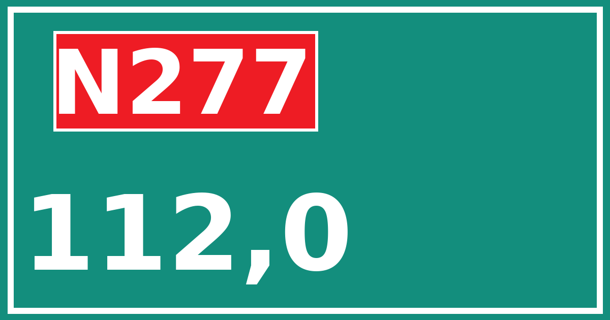 Hectometerbord N277 112,0