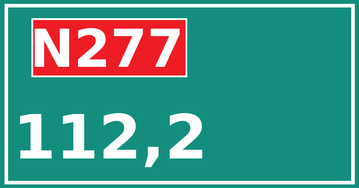 Hectometerbord N277 112,2