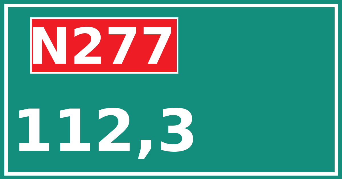 Hectometerbord N277 112,3