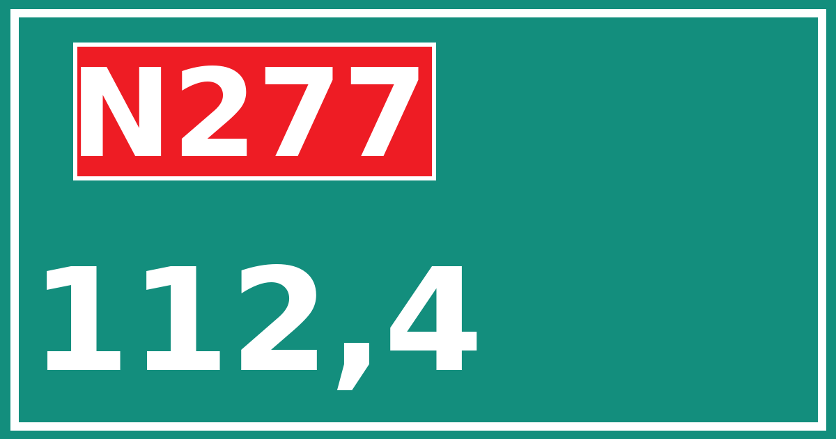 Hectometerbord N277 112,4