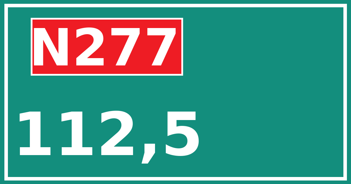 Hectometerbord N277 112,5