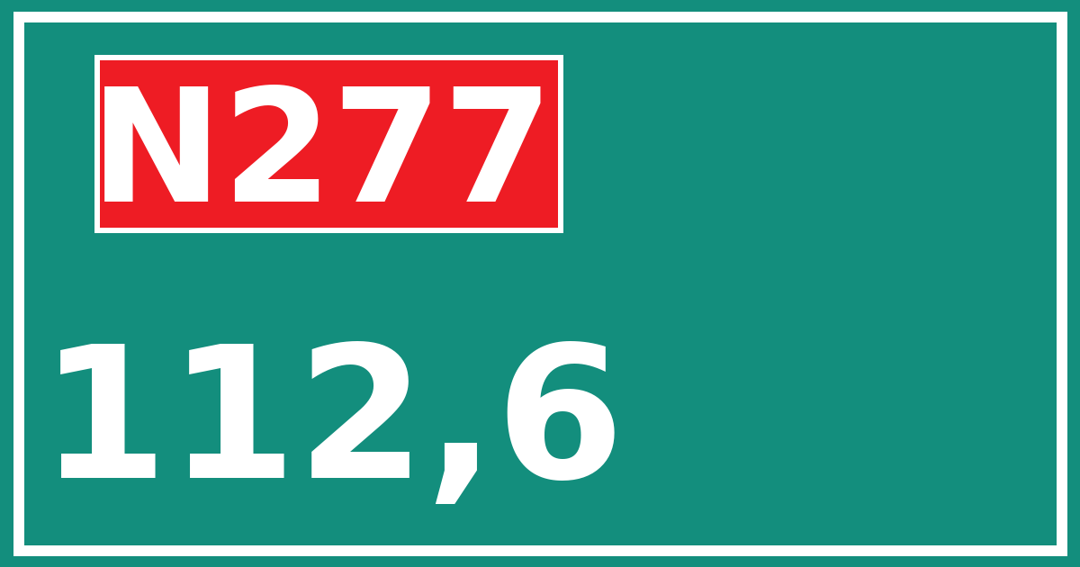 Hectometerbord N277 112,6