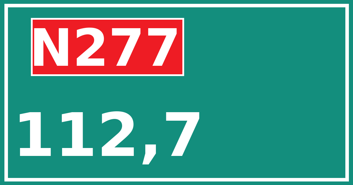 Hectometerbord N277 112,7