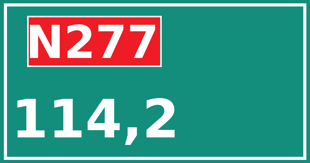 Hectometerbord N277 114,2