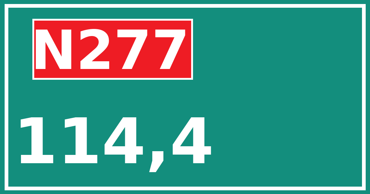 Hectometerbord N277 114,4