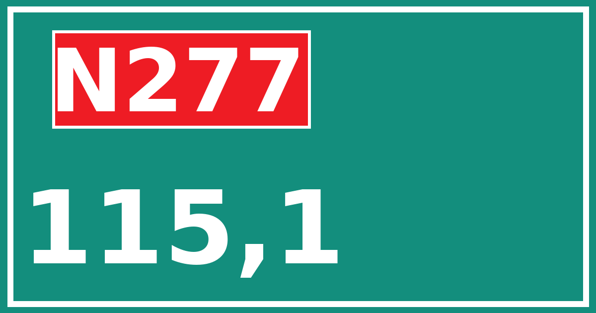 Hectometerbord N277 115,1