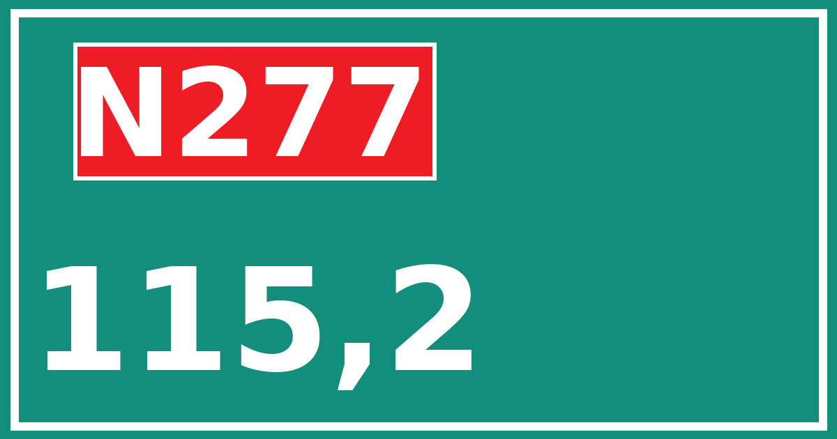 Hectometerbord N277 115,2