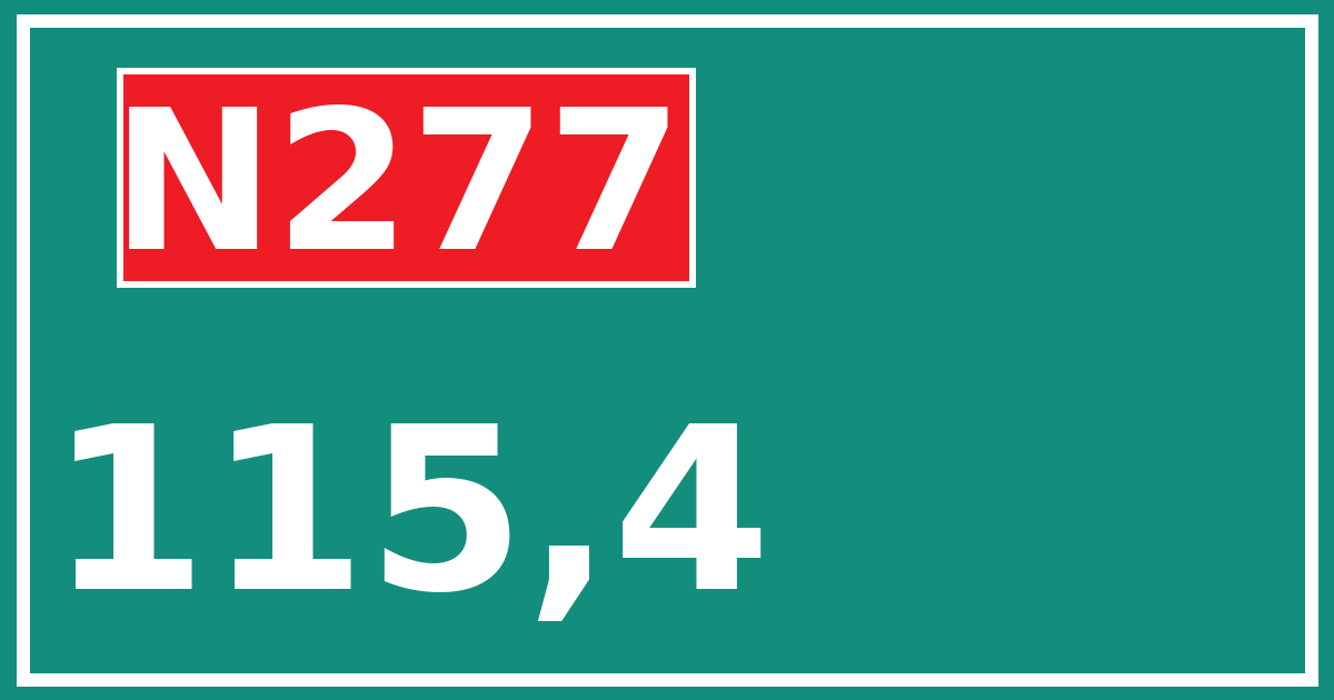 Hectometerbord N277 115,4
