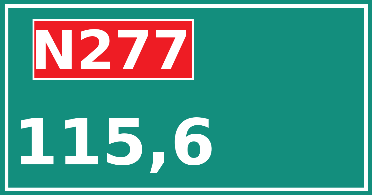 Hectometerbord N277 115,6