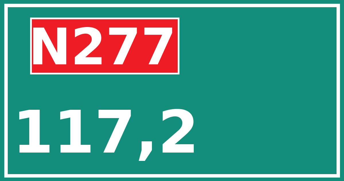 Hectometerbord N277 117,2