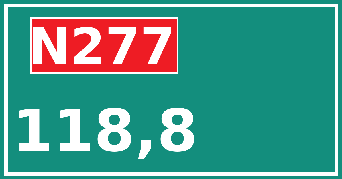 Hectometerbord N277 118,8