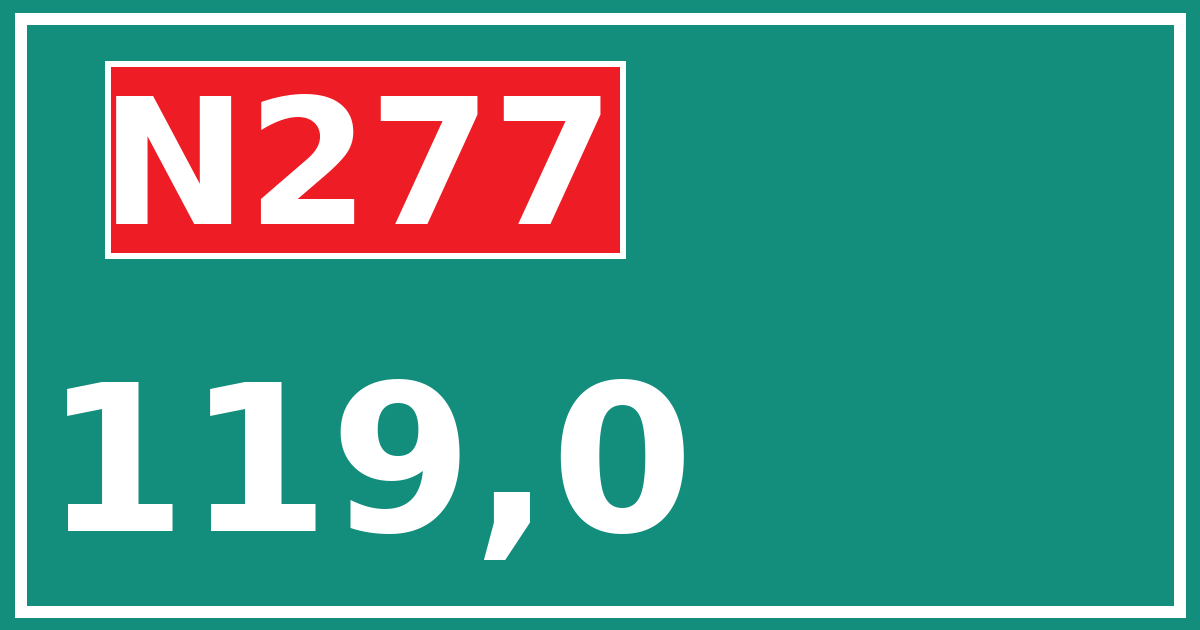 Hectometerbord N277 119,0