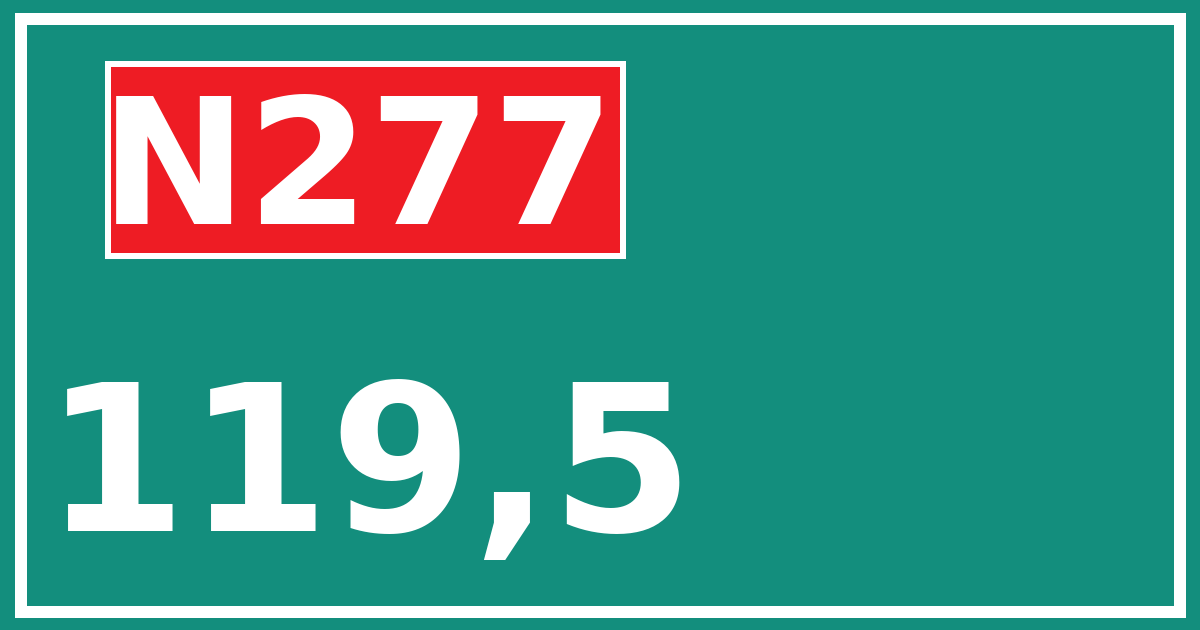 Hectometerbord N277 119,5