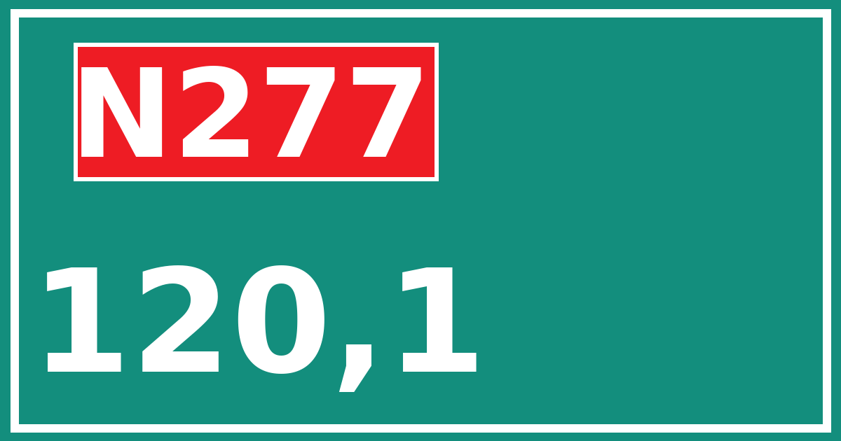 Hectometerbord N277 120,1