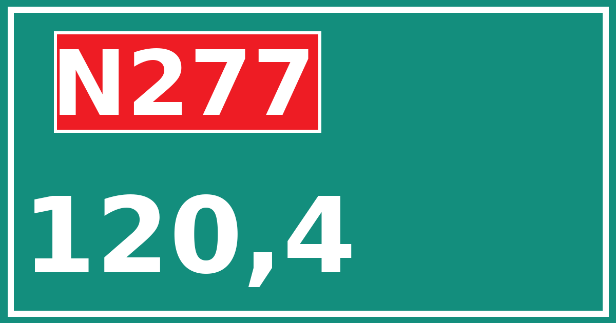 Hectometerbord N277 120,4