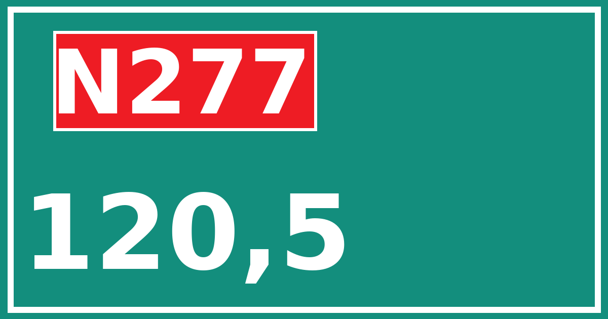Hectometerbord N277 120,5