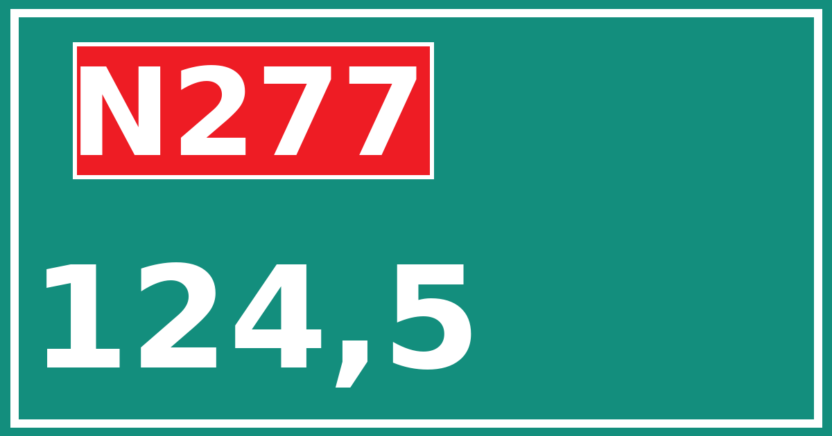 Hectometerbord N277 124,5