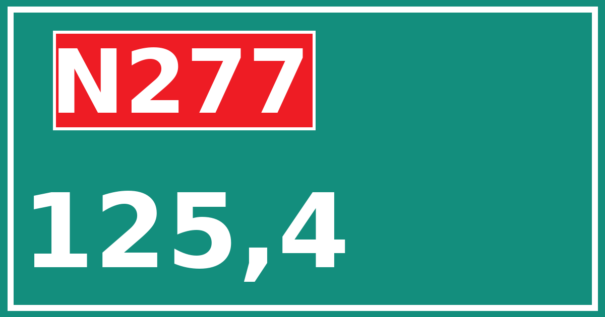 Hectometerbord N277 125,4