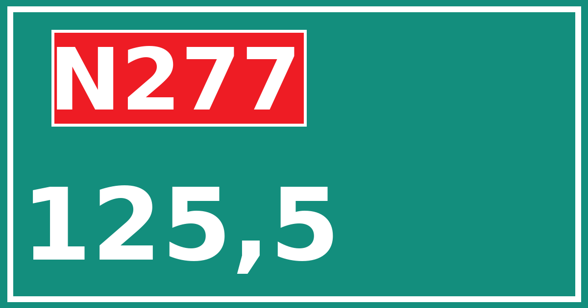 Hectometerbord N277 125,5