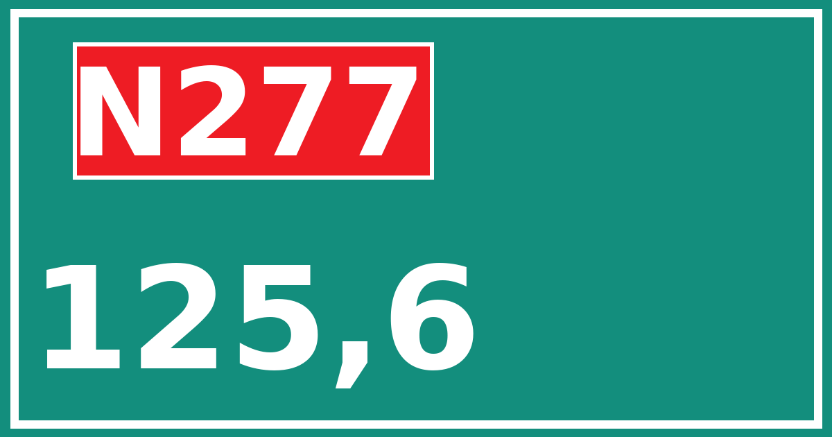 Hectometerbord N277 125,6